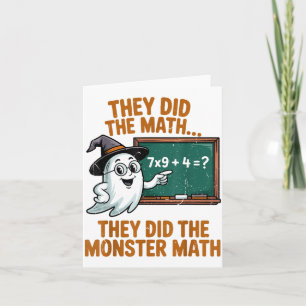 Sie haben Monster-Mathematik-Lehrer-Halloween-Kost Karte