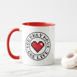 Sie haben nur ein Video-Video-Spiel mit einem Life Tasse