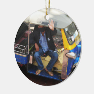 Sie haben TAXI TUK-TUK gewollt? Keramik Ornament