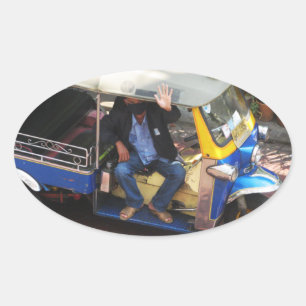 Sie haben TAXI TUK-TUK gewollt? Ovaler Aufkleber