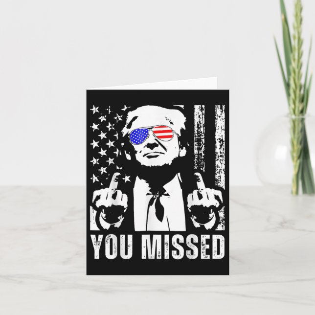 Sie haben Trump 2024 US American Flag Funny (Fron. Karte (Vorderseite)