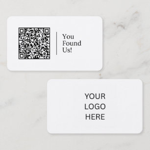 Sie haben uns gefunden! Anpassbarer QR-Code und Visitenkarte