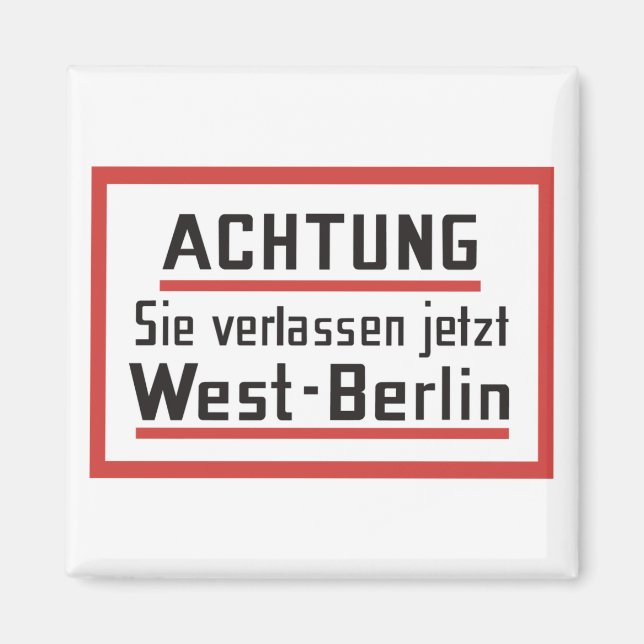 Sie haben West-Berlin, Deutschland Magnet (Vorne)