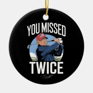 Sie haben zweimal Golf 2024 Wählen Trump Mich verp Keramik Ornament