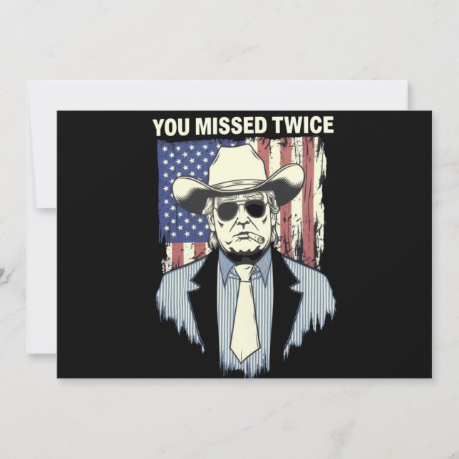 Sie haben zweimal Western Trump Cowboy Trump 2024  Einladung (Vorderseite)