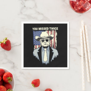 Sie haben zweimal Western Trump Cowboy Trump 2024  Serviette