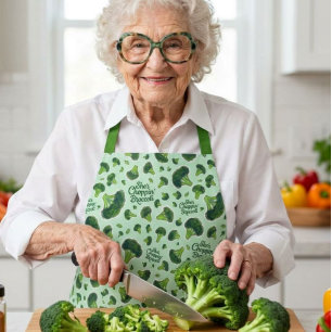Sie hackt Brokkoli GenX Humor Song Novelität Schürze