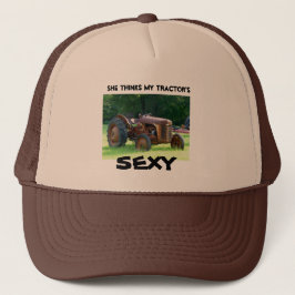 Sie hält meinen Traktor für sexy. LKW-Hut Truckerkappe