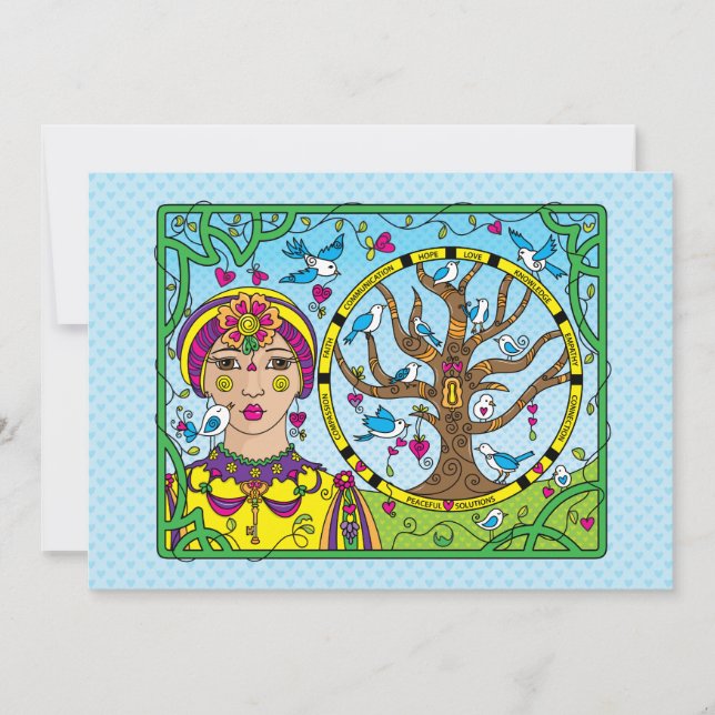 Sie halten die Key_Flat Card 7"x5" (Vorderseite)