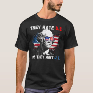 Sie hassen uns Cuz Sie sind nicht US Flag USA Amer T-Shirt