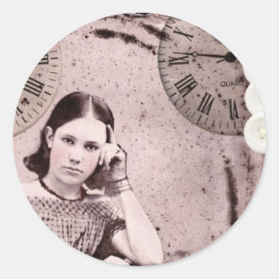 Sie hat die ganze Zeit Runder Aufkleber