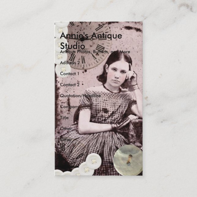 Sie hat die ganze Zeit Visitenkarte (Vorderseite)