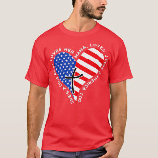 Sie hat ein gutes Mädchen Lieben ihren Mama Jesus  T-Shirt
