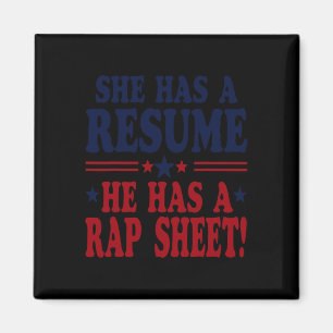 Sie hat ein Resume, er hat einen Rap-Blatt Kamala  Magnet