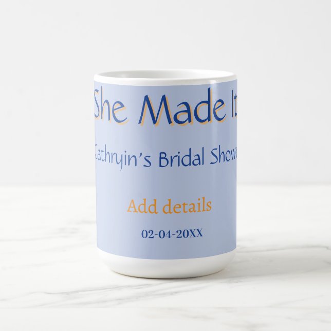 SIE HAT ES BRAUTALSHOWER BLAU ORANGE STYLISCHER TR KAFFEETASSE (Mittel)