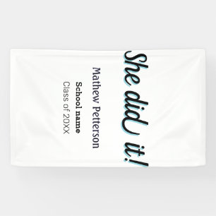 Sie hat es einfach schwarz klassisch modern Abschl Banner