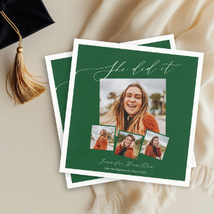 Sie hat es geschafft Minimalistische Foto-Grad-Par Serviette