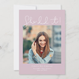 Sie hat es getan! Foto der Graduierungspartei Einladung