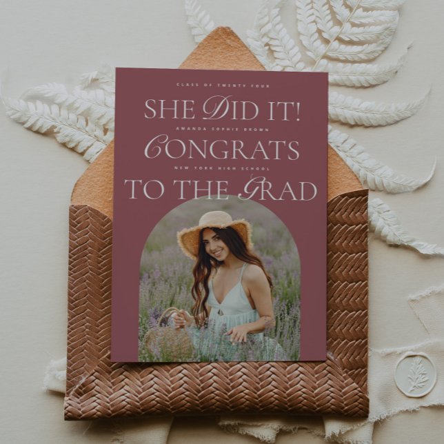 Sie hat es getan | Mauve | Hybrider Schriftart Mod Einladung (Von Creator hochgeladen)