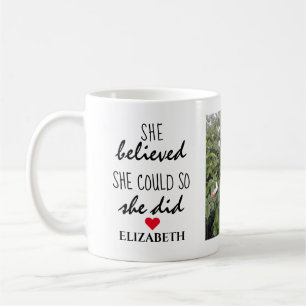 Sie hat Foto Collage Add Name Abschluss Tasse