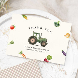 Sie hat gerade den Braut- Shower vom Bauernmarkt h Dankeskarte