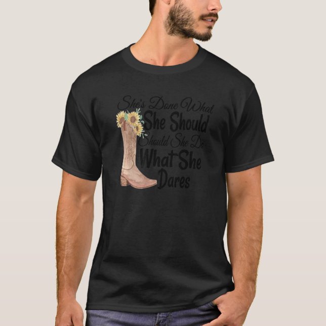 Sie hat getan, was sie tun sollte, was sie tun sol T-Shirt (Vorderseite)