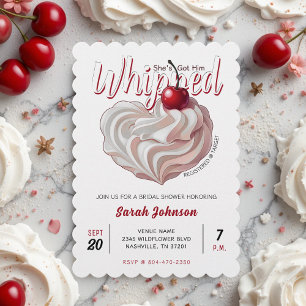 Sie hat ihm das Brautparty Cream Cherry Got Einladung