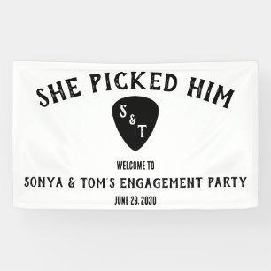 Sie hat ihn gewählt! Gitarren-Einladungsfeier Will Banner