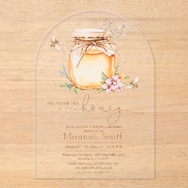 Sie hat ihr Brautparty auf Honig gefunden Acryleinladungen