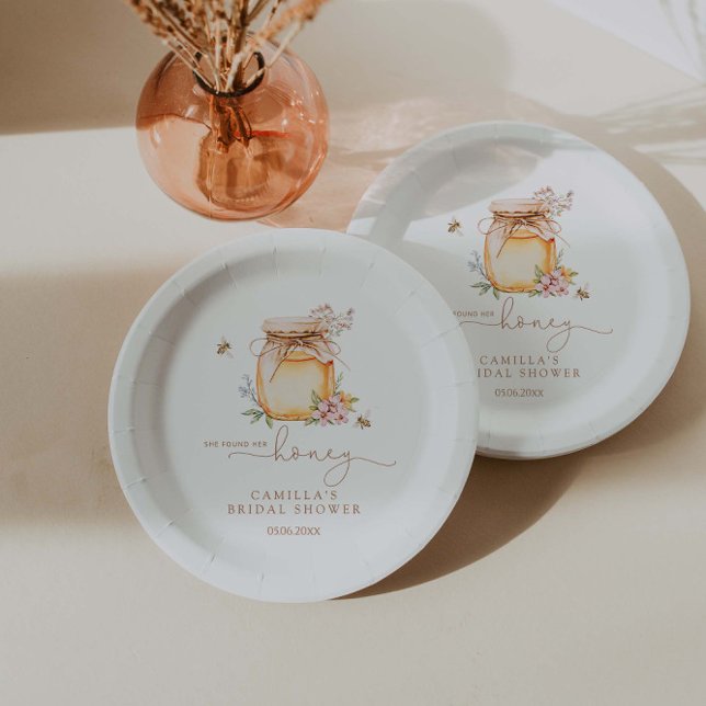 Sie hat ihr Brautparty auf Honig gefunden Pappteller (Von Creator hochgeladen)