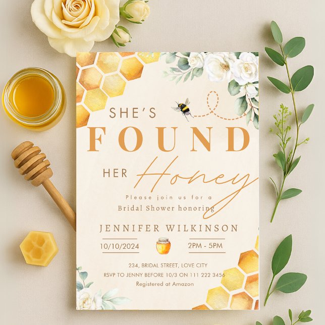 Sie hat ihr Honey Bee Brautparty gefunden Einladung (She's Found Her Honey Bee Bridal Shower Invitation)