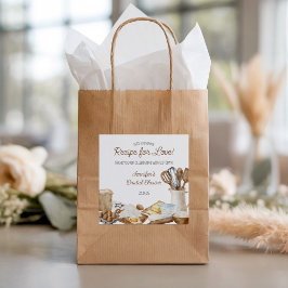 Sie hat ihr Rezept für Liebe gefunden! Brautparty Quadratischer Aufkleber