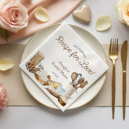 Sie hat ihr Rezept für Liebe gefunden! Brautparty Serviette