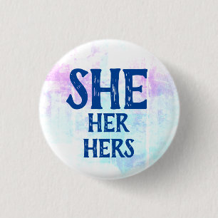 Sie hat ihre Pronomen Button
