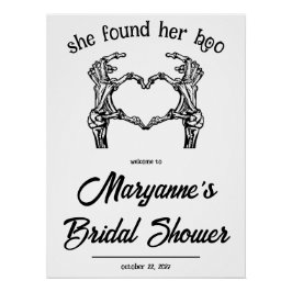 Sie hat ihren Boo gefunden! Halloween Brautparty W Poster