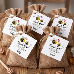 Sie hat ihren Honig gefunden Moderne Bienen-Brautp Geschenkanhänger
