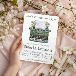 Sie hat ihren Typ gefunden! Schreibmaschinen-Braut Einladung