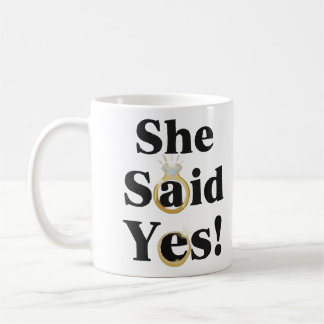 Sie hat Ja gesagt!" Verlobungsring Braut in spe Ta Kaffeetasse