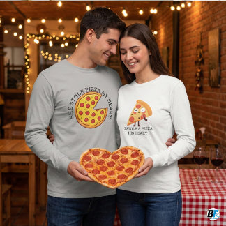 Sie hat Pizza mein Herz gestohlen Lustiges Foodie- T-Shirt