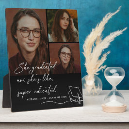 Sie hat Super Educated Foto Abschluss Fotoplatte