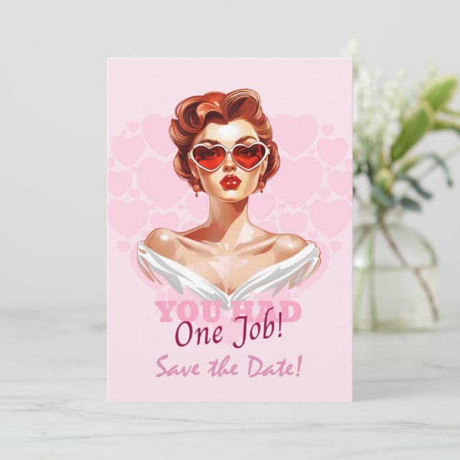 Sie hatten eine Arbeit Save The Date (Stehend Vorderseite)