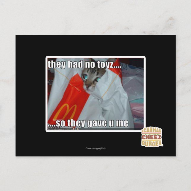 sie hatten kein Spielzeug Postkarte (Vorderseite)