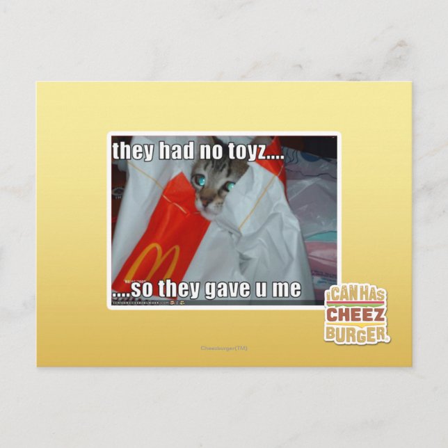 sie hatten kein Spielzeug Postkarte (Vorderseite)