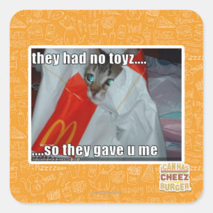 sie hatten kein Spielzeug Quadratischer Aufkleber