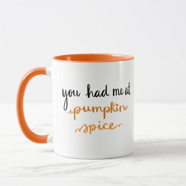 Sie hatten mich am Kürbisgewürz Tasse (Links)
