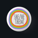 SIE/HE/SIE Pronouns farbenfroher Regenbogenkreis Button<br><div class="desc">Dekorieren Sie Ihr Outfit mit diesem coolen Kunstknopf. Macht ein großartiges Geschenk! Sie können ihn anpassen und auch Text hinzufügen. Karo in meinem Shop für viel mehr Farben und Muster! Lass mir Bescheid,  wenn du auch etwas Gewohntes willst.</div>