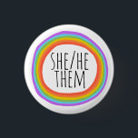 SIE/HE/SIE Pronouns farbenfroher Regenbogenkreis Button<br><div class="desc">Dekorieren Sie Ihr Outfit mit diesem coolen Kunstknopf. Macht ein großartiges Geschenk! Sie können ihn anpassen und auch Text hinzufügen. Karo in meinem Shop für viel mehr Farben und Muster! Lass mir Bescheid,  wenn du auch etwas Gewohntes willst.</div>