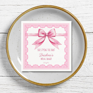 Sie heiratet bogen Brautparty bedruckt Serviette