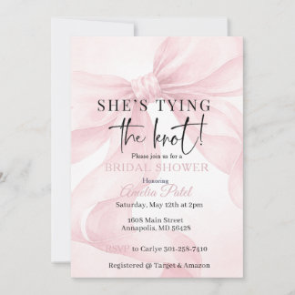 Sie heiratet, Eleganter Rosa Bogen Einladung