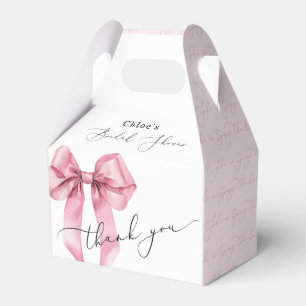 Sie heiratet Pink Bow Bridal Shower Geschenkschachtel